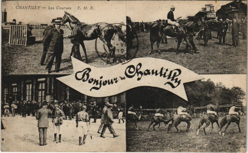 Carte postale ancienne Chantilly Les Courses - Scenes à Antilly