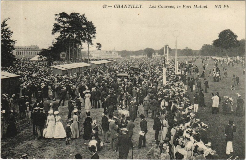 Carte postale ancienne Chantilly Les Courses - Le Pari Mutuel à Antilly
