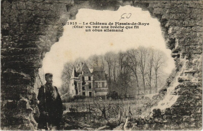 Carte postale ancienne Plessis-de-Roye Le Chateau à Plessis-de-Roye