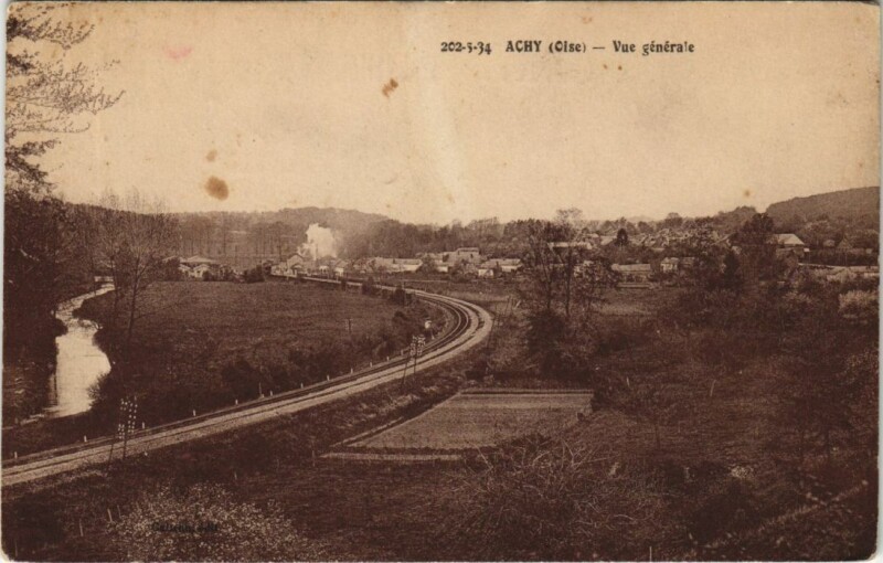Carte postale ancienne Achy Vue Generale