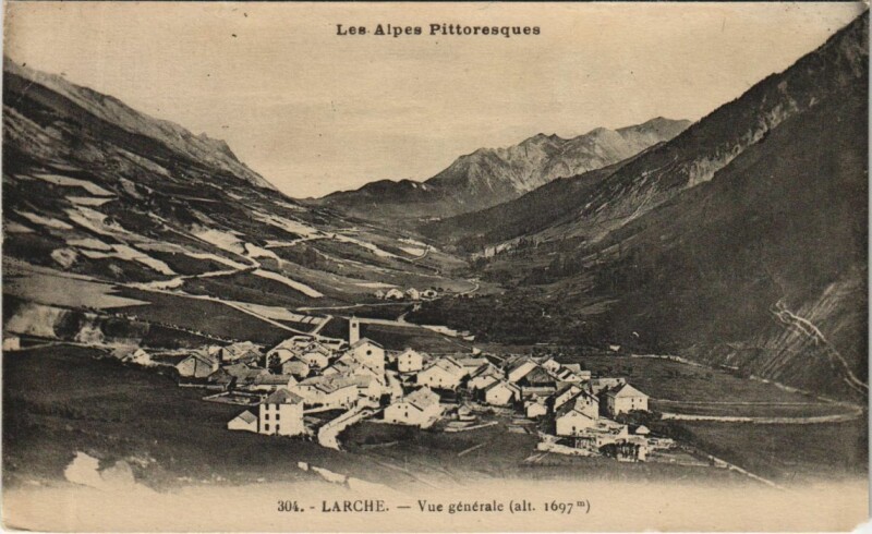 Carte postale ancienne Larche Vue Generale