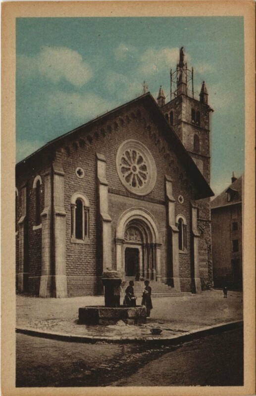 Carte postale ancienne Barcelonnette L'Eglise à Barcelonnette