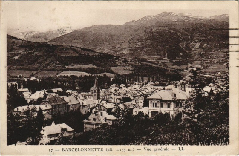 Carte postale ancienne Barcelonnette Vue Generale à Barcelonnette
