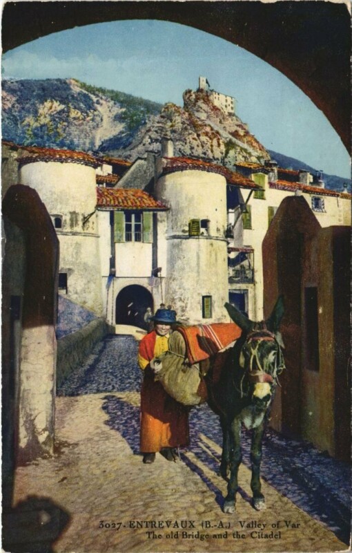 Carte postale ancienne Entrevaux The Old Bridge and the Citadel à Entrevaux