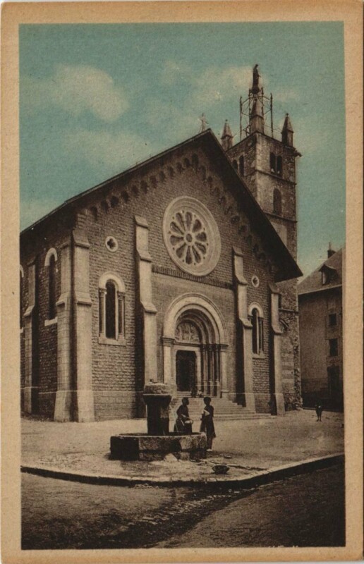 Carte postale ancienne Barcelonnette L'Eglise à Barcelonnette