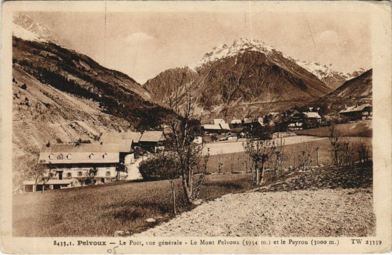 Carte postale ancienne Pelvoux Le Poet - Vue Generale