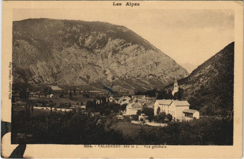 Carte postale ancienne Valserres Vue Generale