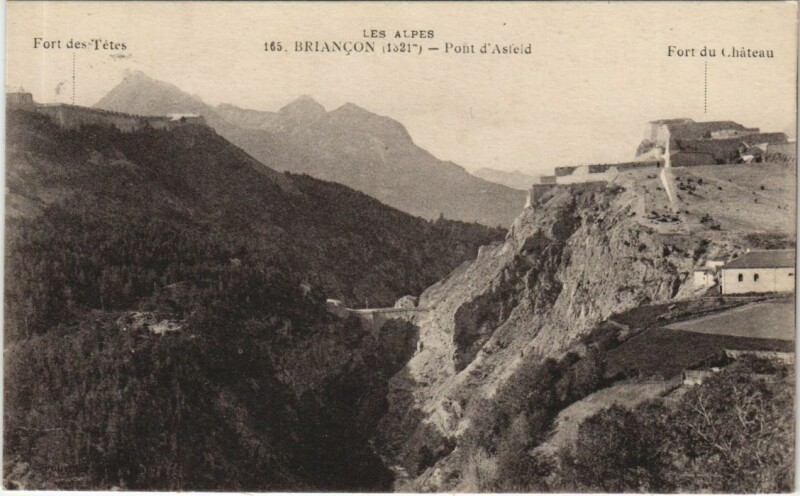 Carte postale ancienne Briancon Pont d'Asfeld