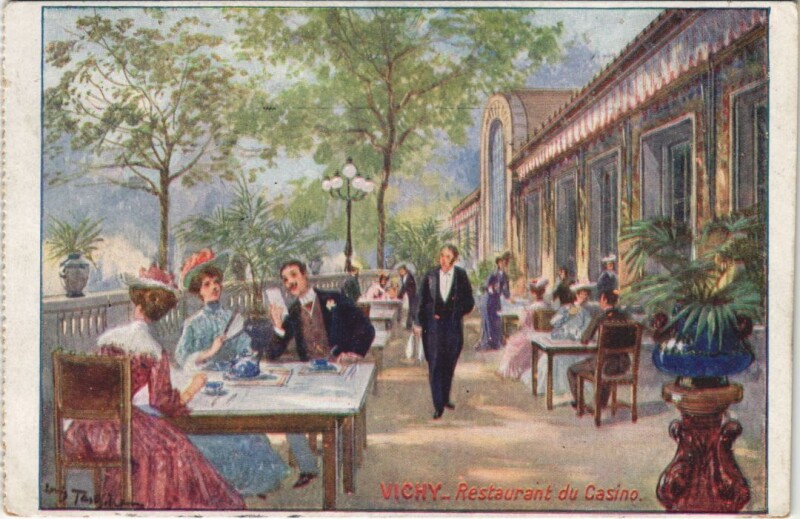 Carte postale ancienne Vichy Restaurant du Casino à Vichy