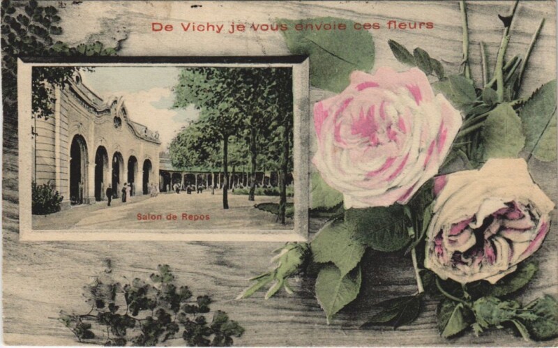 Carte postale ancienne Vichy souvenir à Vichy