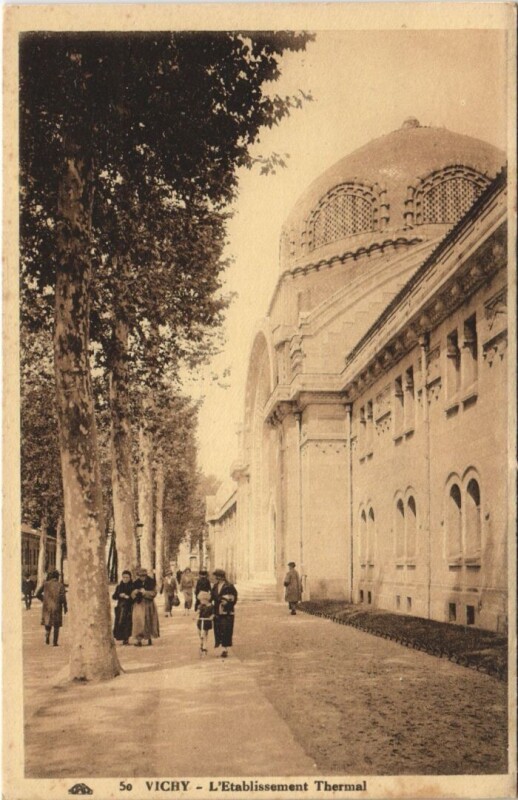 Carte postale ancienne Vichy Etablissement Thermal à Vichy