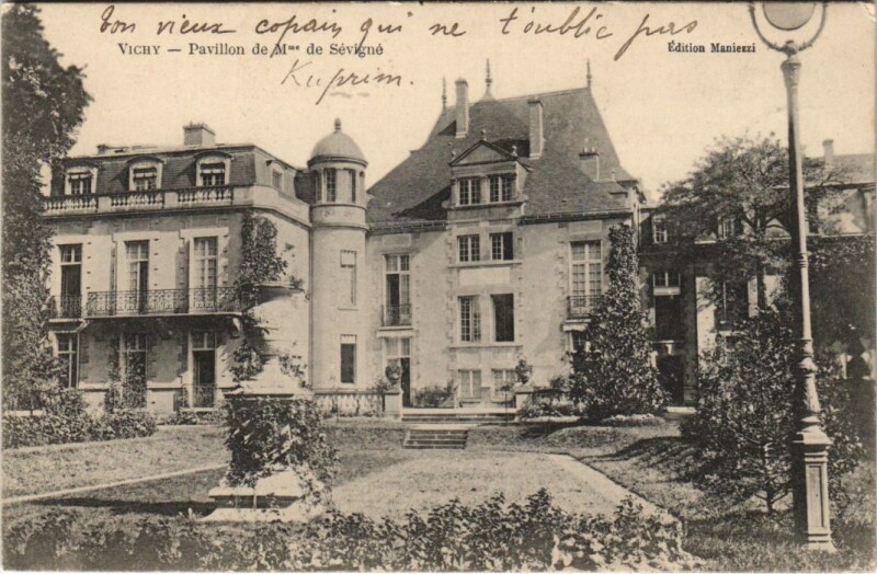 Carte postale ancienne Vichy Pavillon Sevigne à Vichy