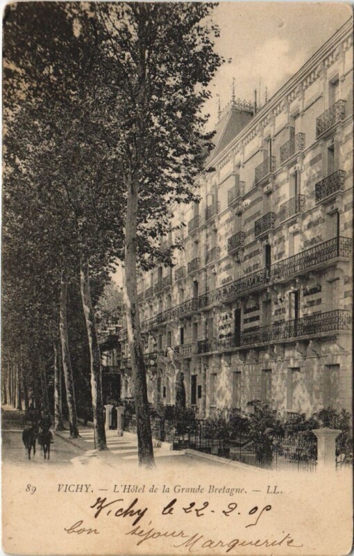 Carte postale ancienne Vichy Hotel de la Grande Bretagne à Vichy
