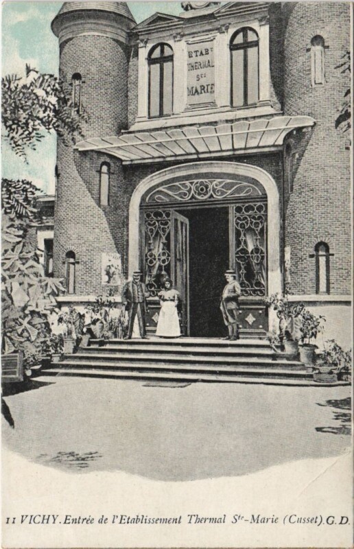 Carte postale ancienne Vichy Etablissement Thermal , Entree à Vichy