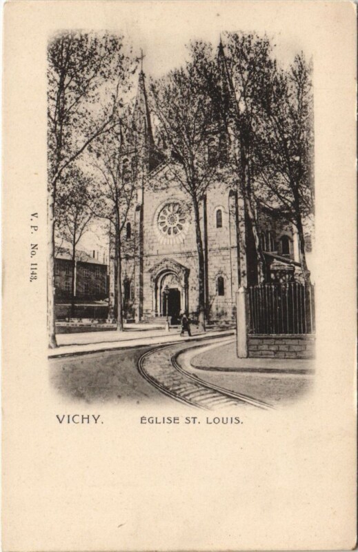 Carte postale ancienne Vichy Eglise Saint-Louis à Vichy