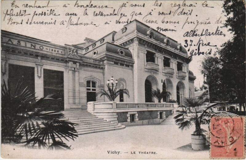 Carte postale ancienne Vichy Le Theatre à Vichy