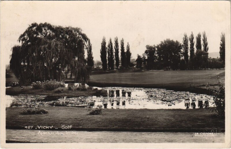 Carte postale ancienne Vichy Golf, Apercu des links à Vichy