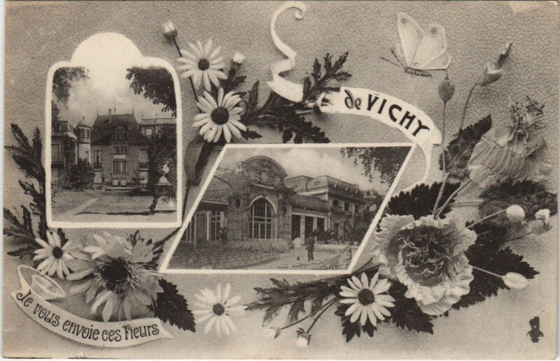 Carte postale ancienne Vichy souvenir à Vichy