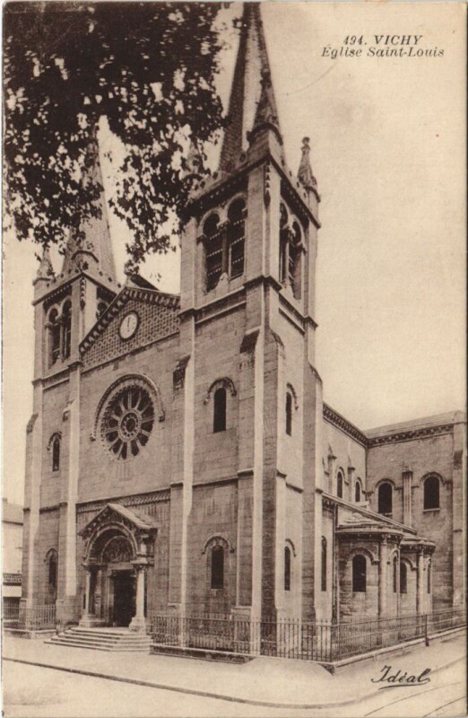 Carte postale ancienne Vichy Eglise Saint-Louis à Vichy