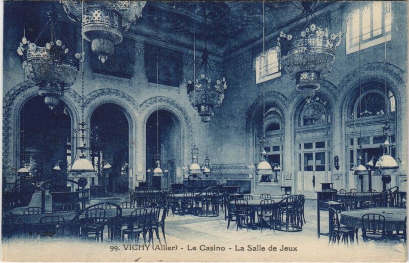 Carte postale ancienne Vichy Le Casino , Salle de Jeux à Vichy