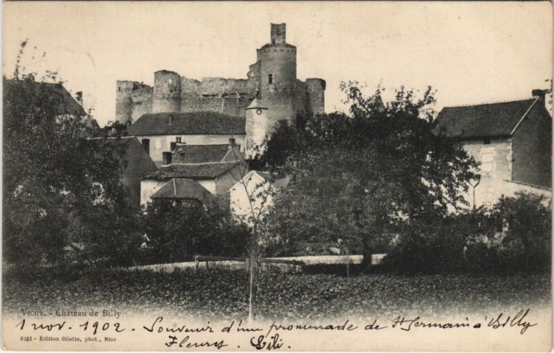 Carte postale ancienne Vichy Chateau de Billy à Billy