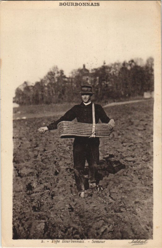 Carte postale ancienne Type Bourbonnais - Semeur