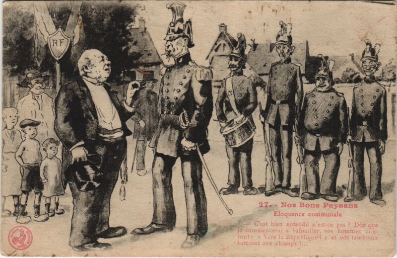 Carte postale ancienne Nos Bons Paysans - Eloquence Communale
