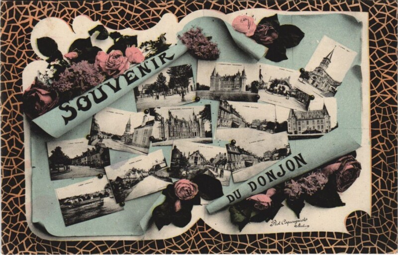 Carte postale ancienne Le Donjon Scenes au Donjon