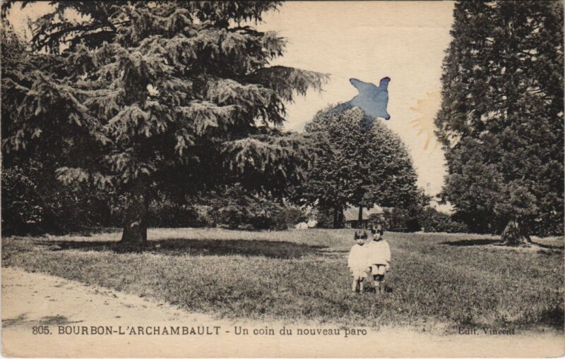 Carte postale ancienne Bourbon-l'Archambault Un Coin du Nouveau Parc à Bourbon-l'Archambault