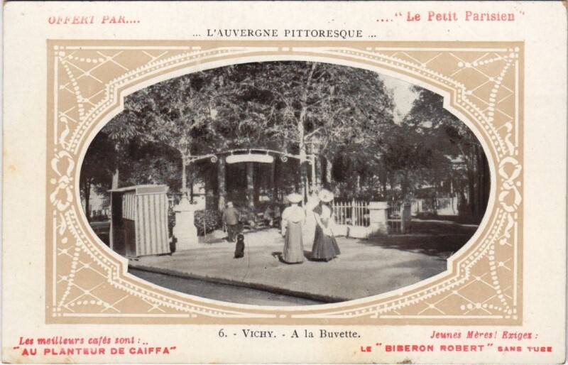 Carte postale ancienne Vichy A La Buvette à Vichy