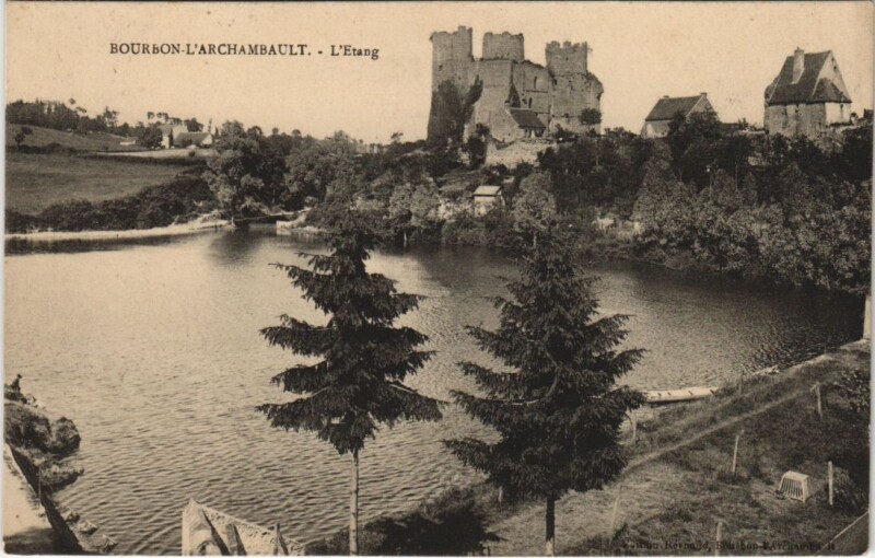 Carte postale ancienne Bourbon-l'Archambault L'Etang à Bourbon-l'Archambault