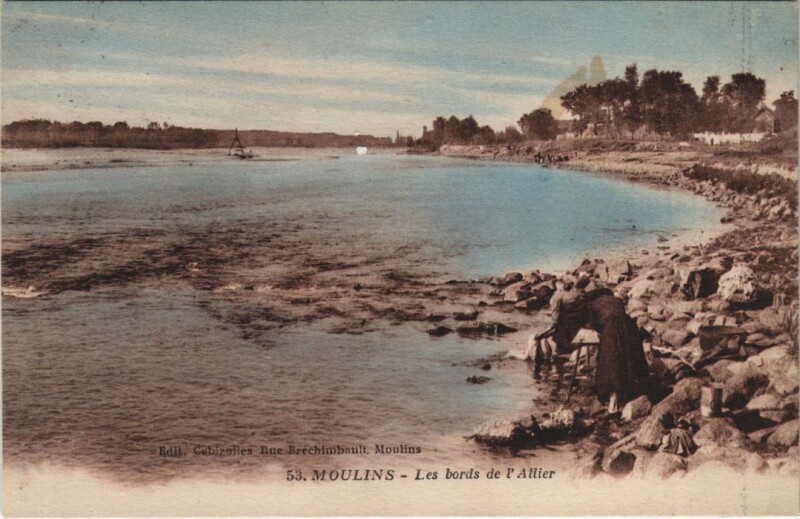 Carte postale ancienne Moulins Les Bords de l'Allier à Moulins