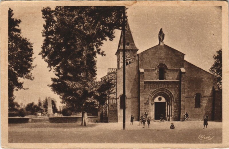Carte postale ancienne Etroussat Eglise