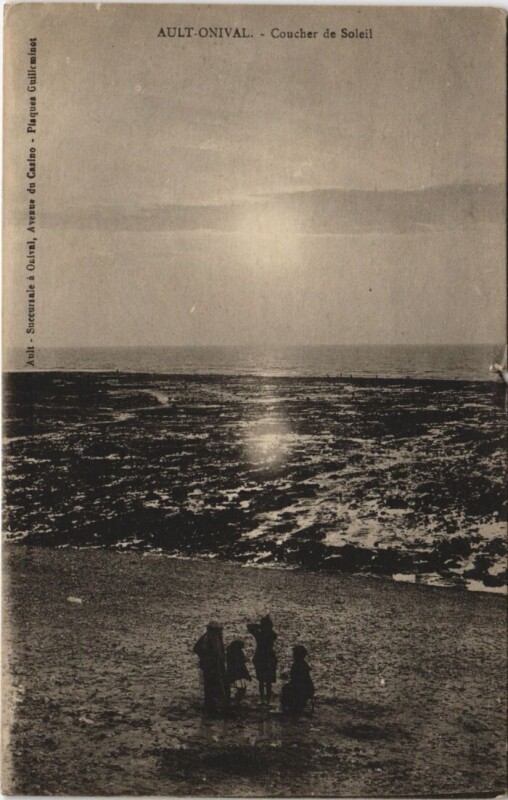 Carte postale ancienne Ault Coucher du Soleil
