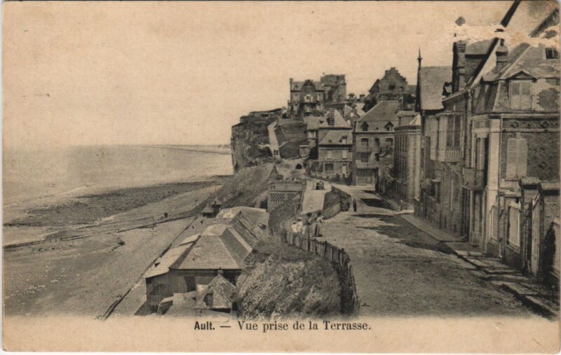 Carte postale ancienne Ault vue prise de la Terrasse