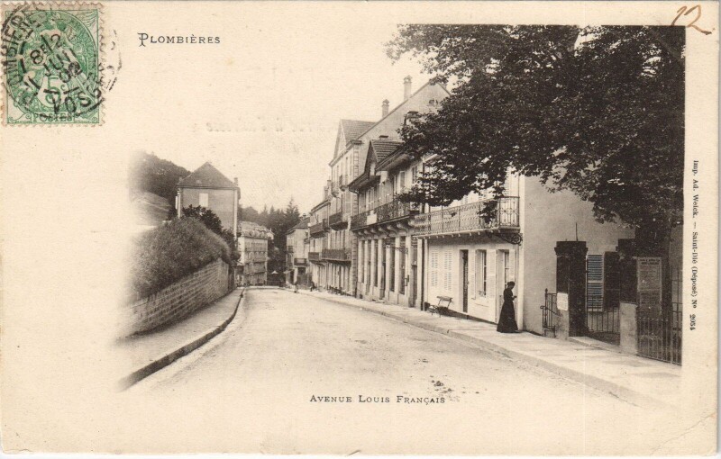 Carte postale ancienne Plombieres - Avenue Louis Francais