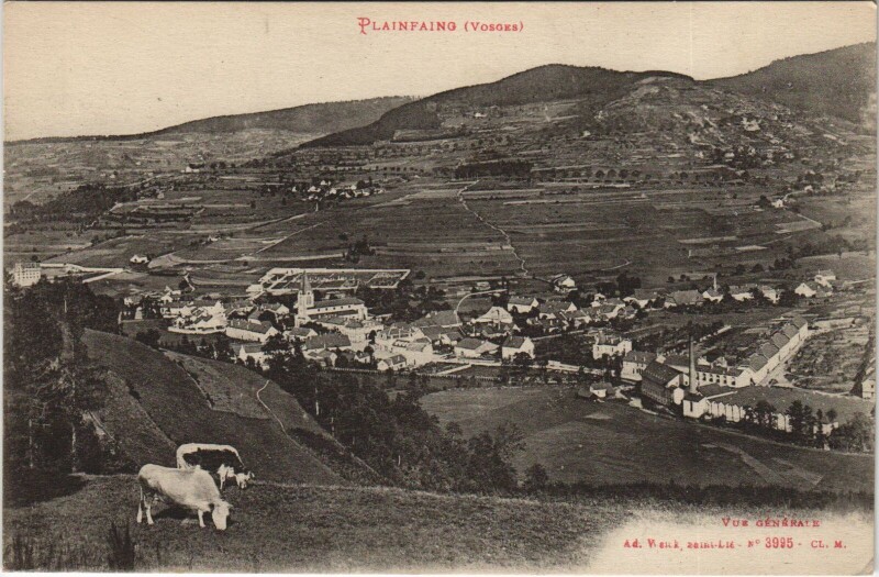 Carte postale ancienne Plainfaing - Vue générale à Plainfaing