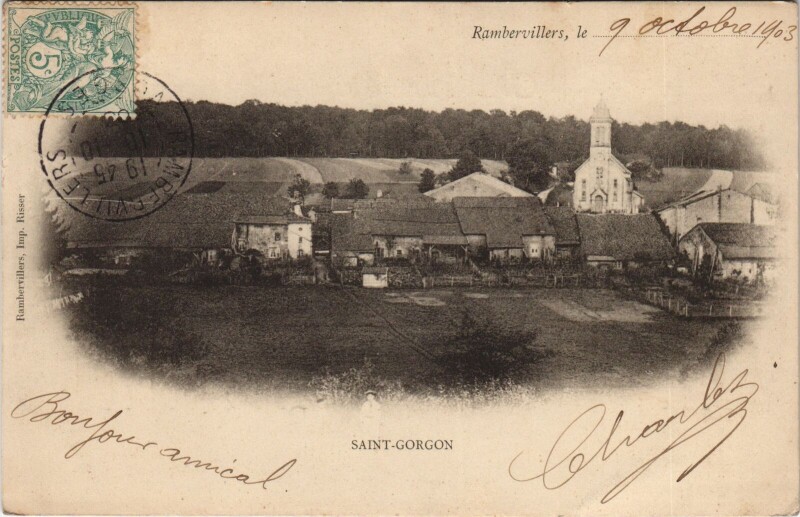 Carte postale ancienne Saint-Gorgon à Saint-Gorgon