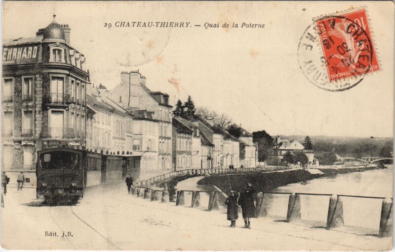 Carte postale ancienne Chateau-Thierry-Quai de la Poterne