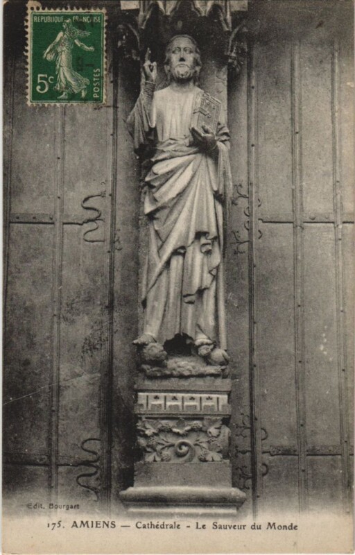 Carte postale ancienne Amiens Cathedrale Sauveur du Monde à Amiens