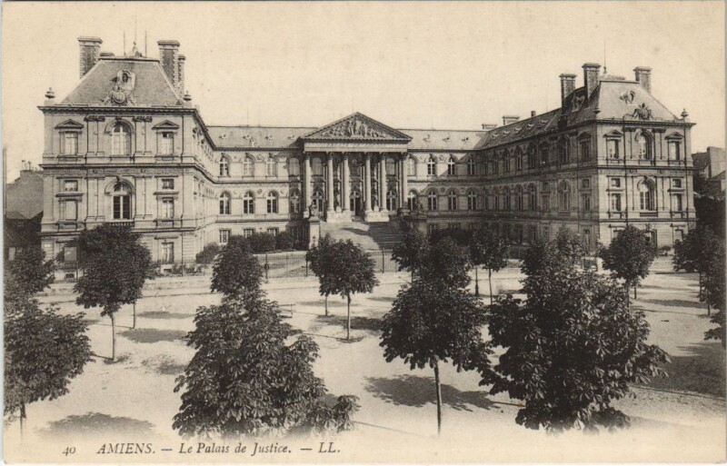 Carte postale ancienne Amiens Palais de Justice à Amiens