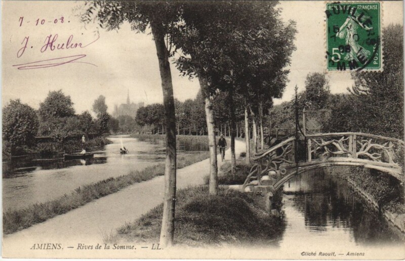 Carte postale ancienne Amiens Rives de la Somme à Amiens