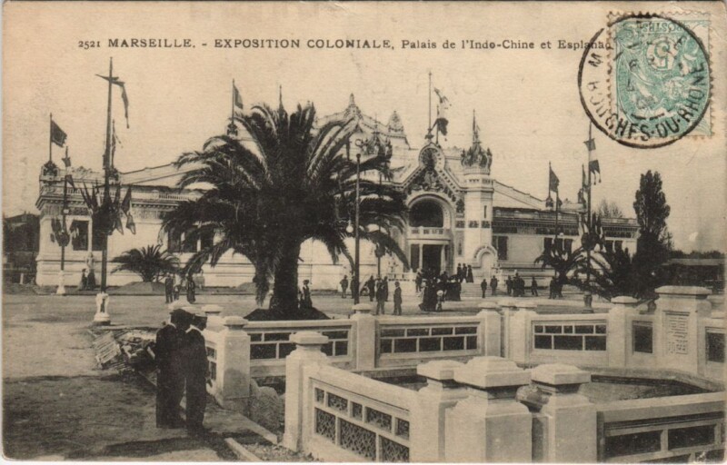 Carte postale ancienne Marseille - Expo coloniale à Marseille