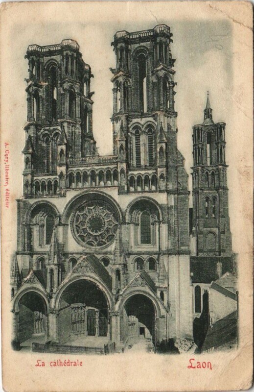 Carte postale ancienne Laon La cathedrale