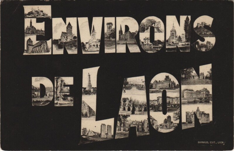 Carte postale ancienne Environs de Laon