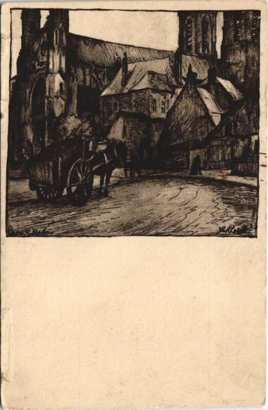 Carte postale ancienne Laon Saint-martin