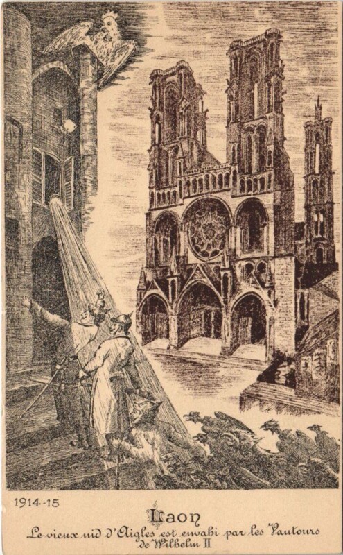 Carte postale ancienne Laon Le vieux mid d'oigles
