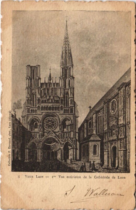 Carte postale ancienne Laon Vue exterieire à Laon