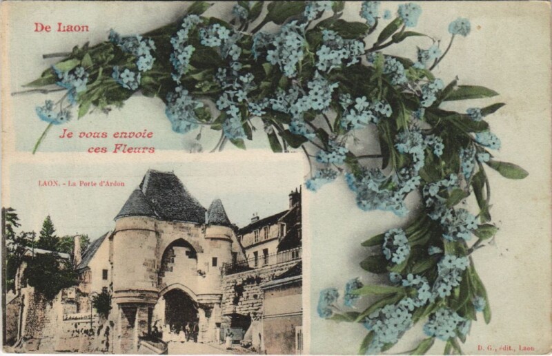 Carte postale ancienne Laon La porte d'ardon