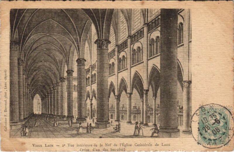 Carte postale ancienne Laon Vue interieure
